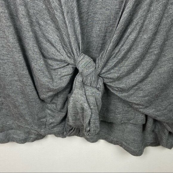 Anthropologie Tie Front Grey Tunic Top Vanessa Viginia Dayla Size Small Boho S - Picture 6 of 16